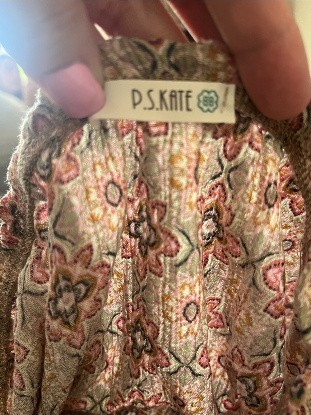 P.S. Kute Floral Print Flutter Sleeve Top - Picture 2 of 3